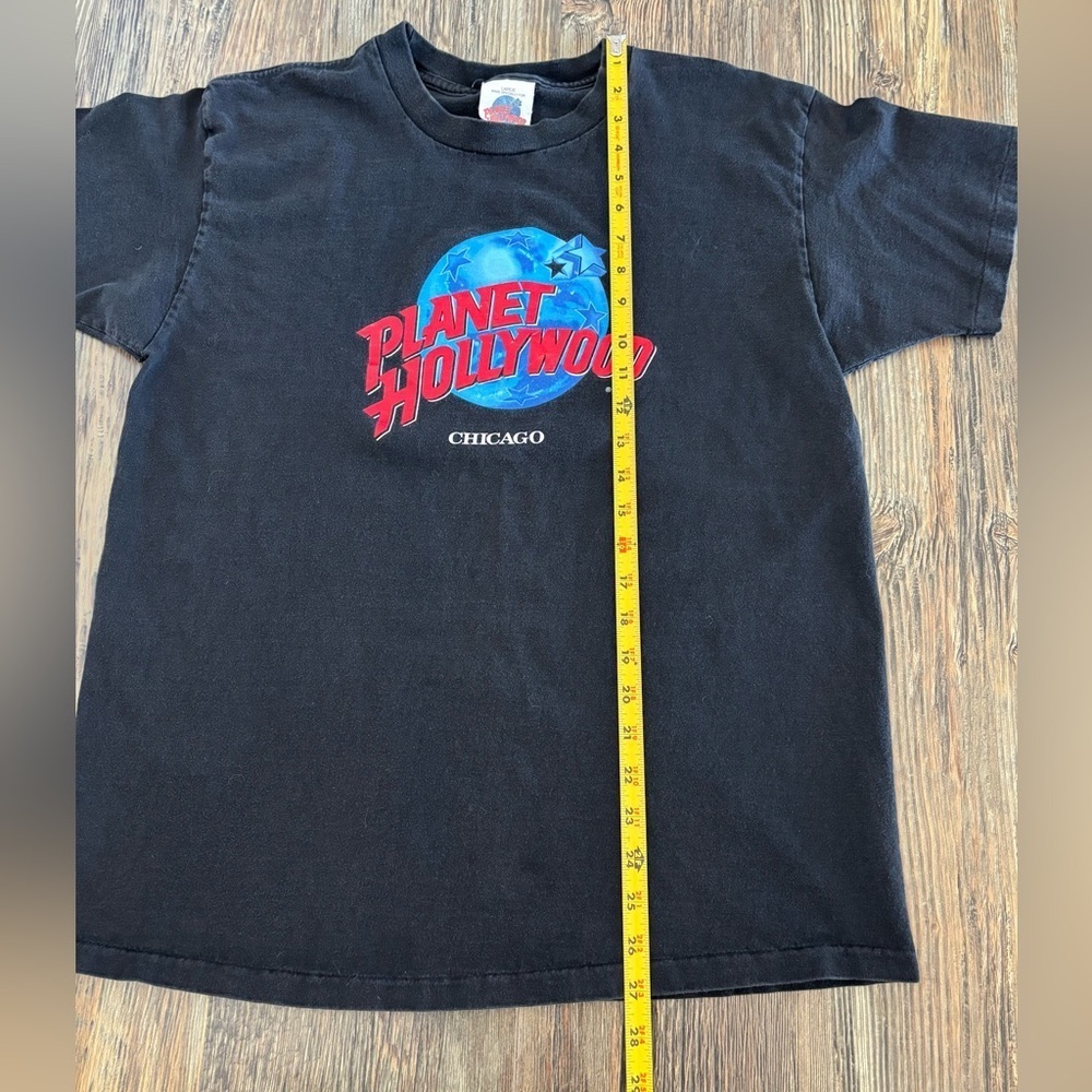 Vtg 90s Planet Hollywood Chicago Tee Shirt Mens Lg Black Single Stitch USA Made - Picture 6 of 7